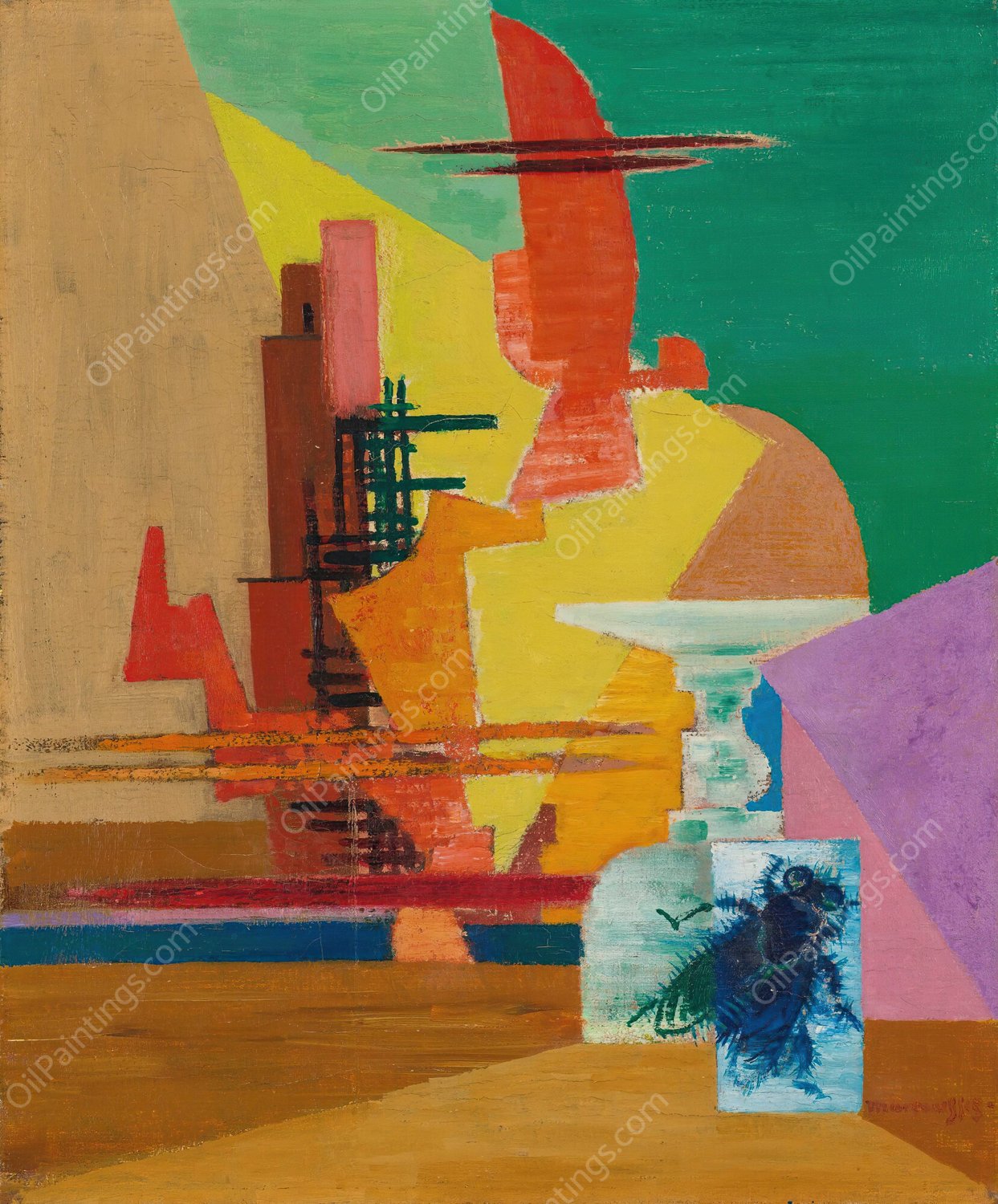 La Grande Mouche  by Louis Marcoussis - Hand-Painted Oil Painting Reproduction