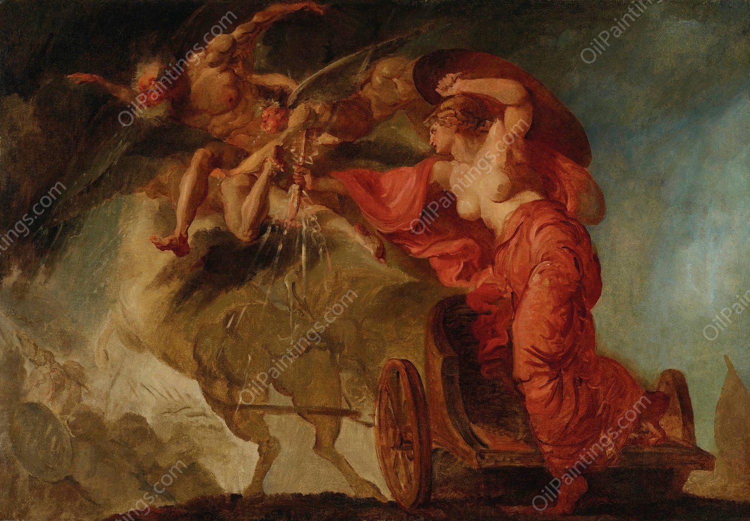 An Allegory of War by Louis Masreliez - Hand-Painted Oil Painting Reproduction