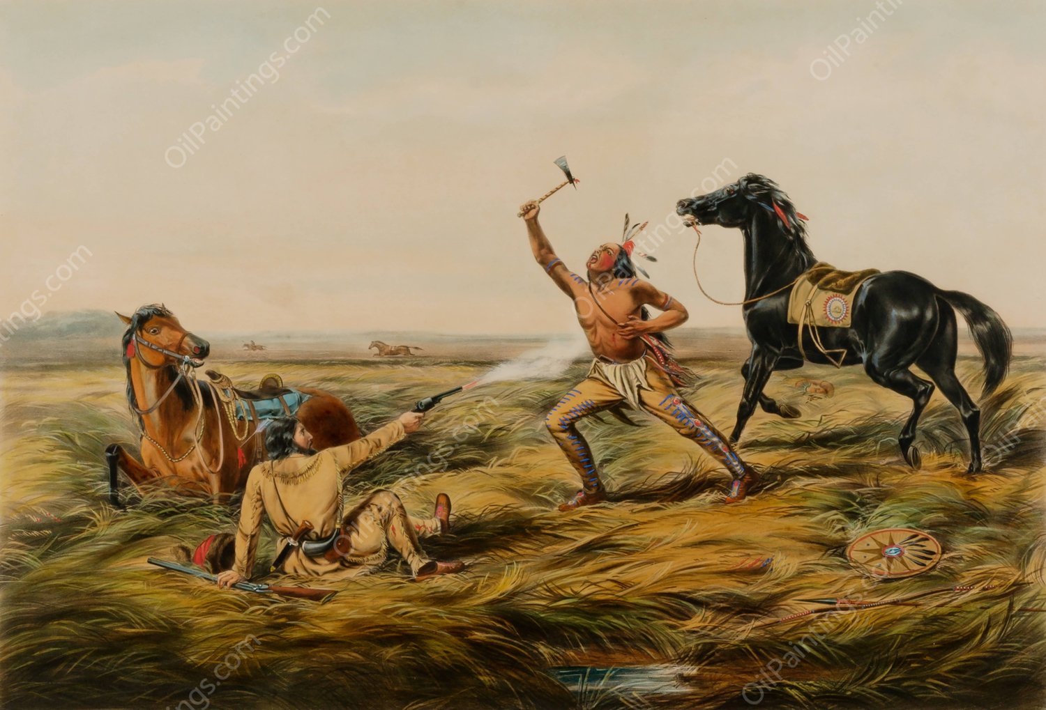 The Last Shot  by Louis Maurer - Hand-Painted Oil Painting Reproduction