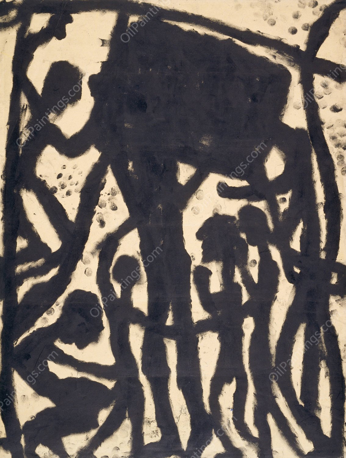 Le catafalque sans pesanteur  by Louis Soutter - Hand-Painted Oil Painting Reproduction