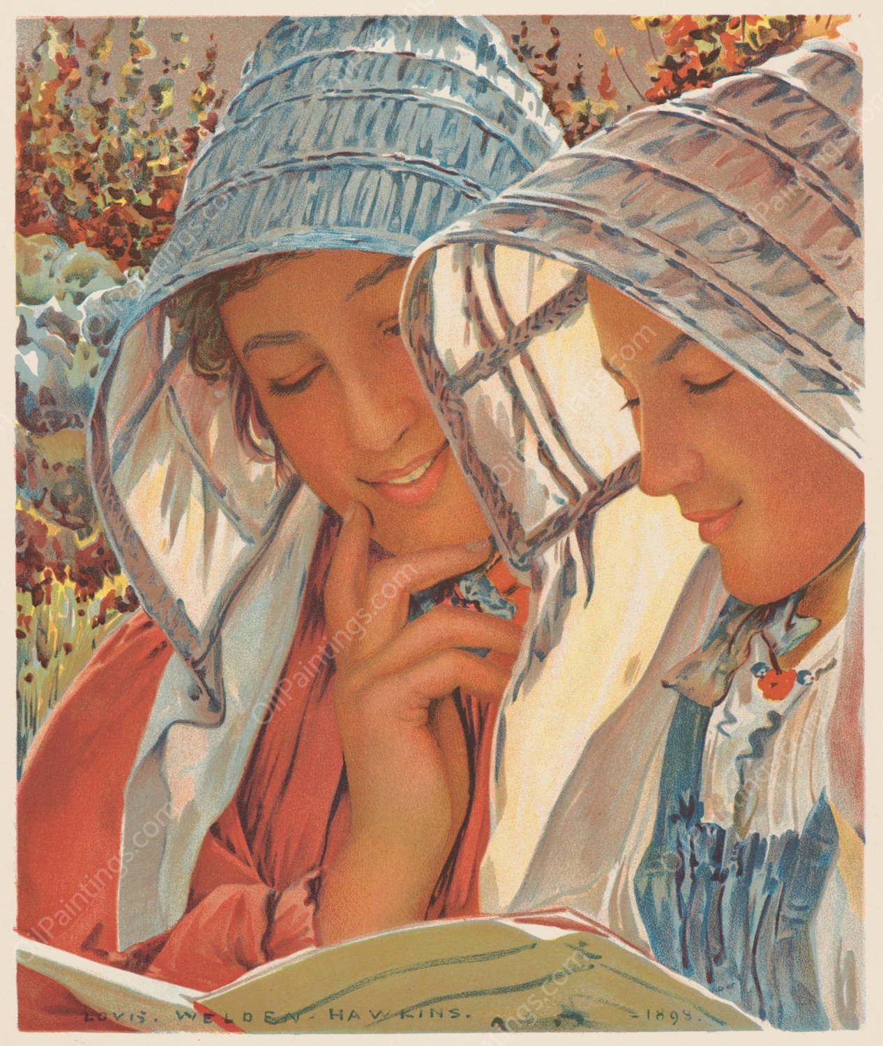 Liseuses  by Louis Welden Hawkins - Hand-Painted Oil Painting Reproduction