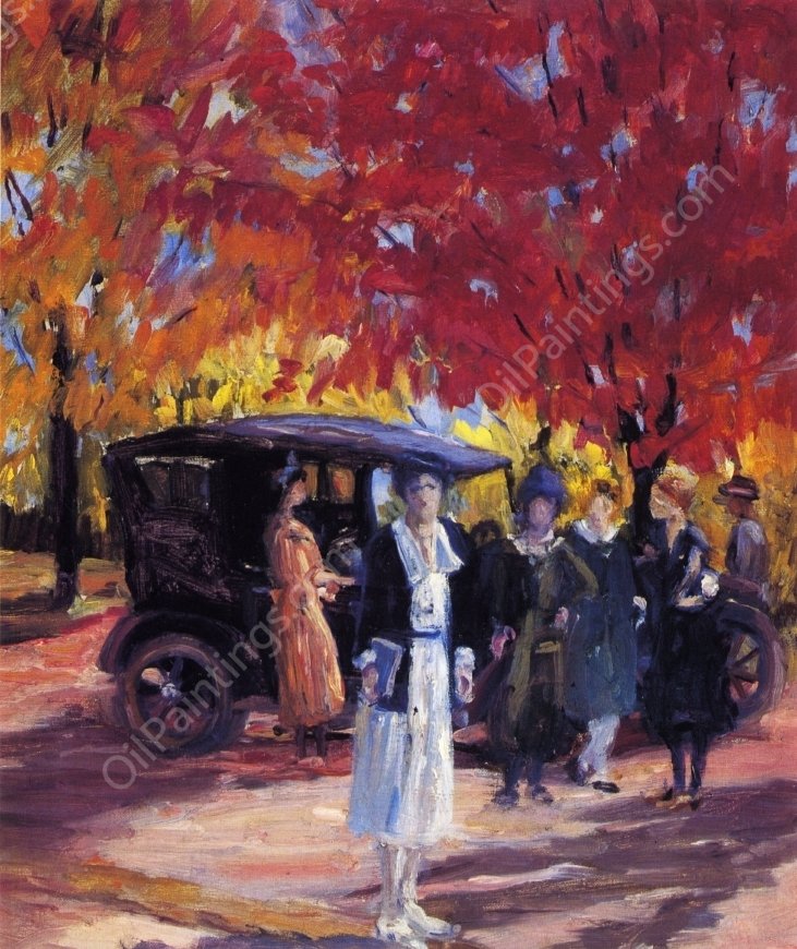 A Campus Group by Louise Jordan Smith - Hand-Painted Oil Painting Reproduction