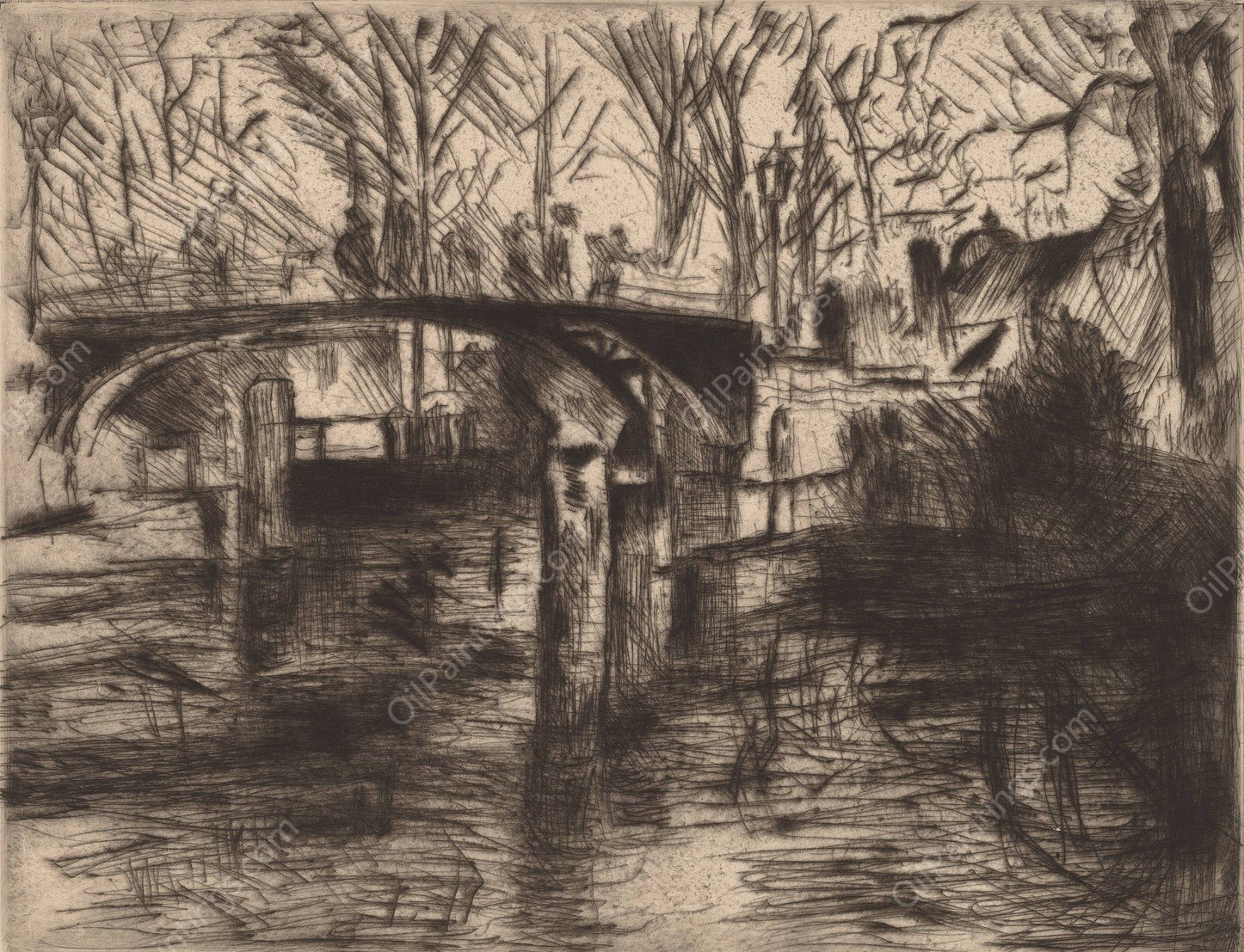 At the Zoo  by Lovis Corinth - Hand-Painted Oil Painting Reproduction