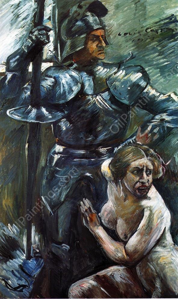 Beneath the Shield of Arms by Lovis Corinth - Hand-Painted Oil Painting Reproduction