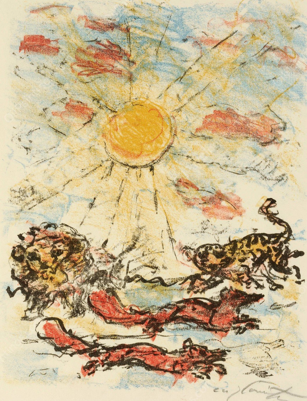 Schlussseite aus der Folge 'Reinecke Fuchs' by Lovis Corinth - Hand-Painted Oil Painting Reproduction