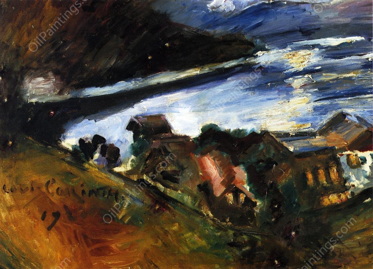 The Walchensee in the Moonlight by Lovis Corinth - Hand-Painted Oil Painting Reproduction