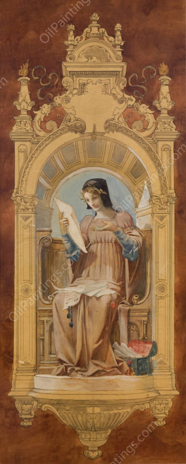 L'ecole des Chartes by Luc-Olivier Merson - Hand-Painted Oil Painting Reproduction