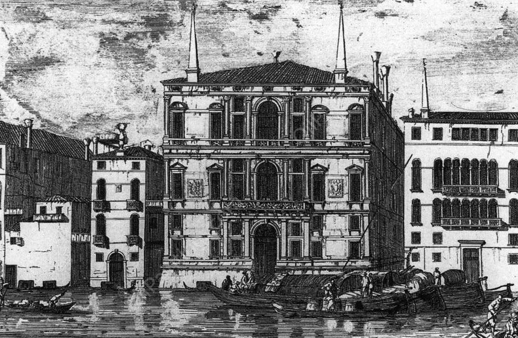 Palazzo Coccina on the Grand Canal by Luca Carlevaris - Hand-Painted Oil Painting Reproduction