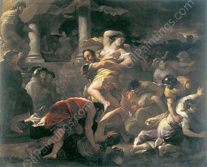 Il ratto delle Sabine by Luca Giordano - Hand-Painted Oil Painting Reproduction