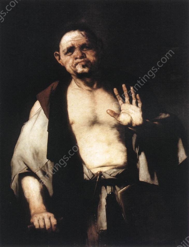 The Philosopher Cratetes by Luca Giordano - Hand-Painted Oil Painting Reproduction