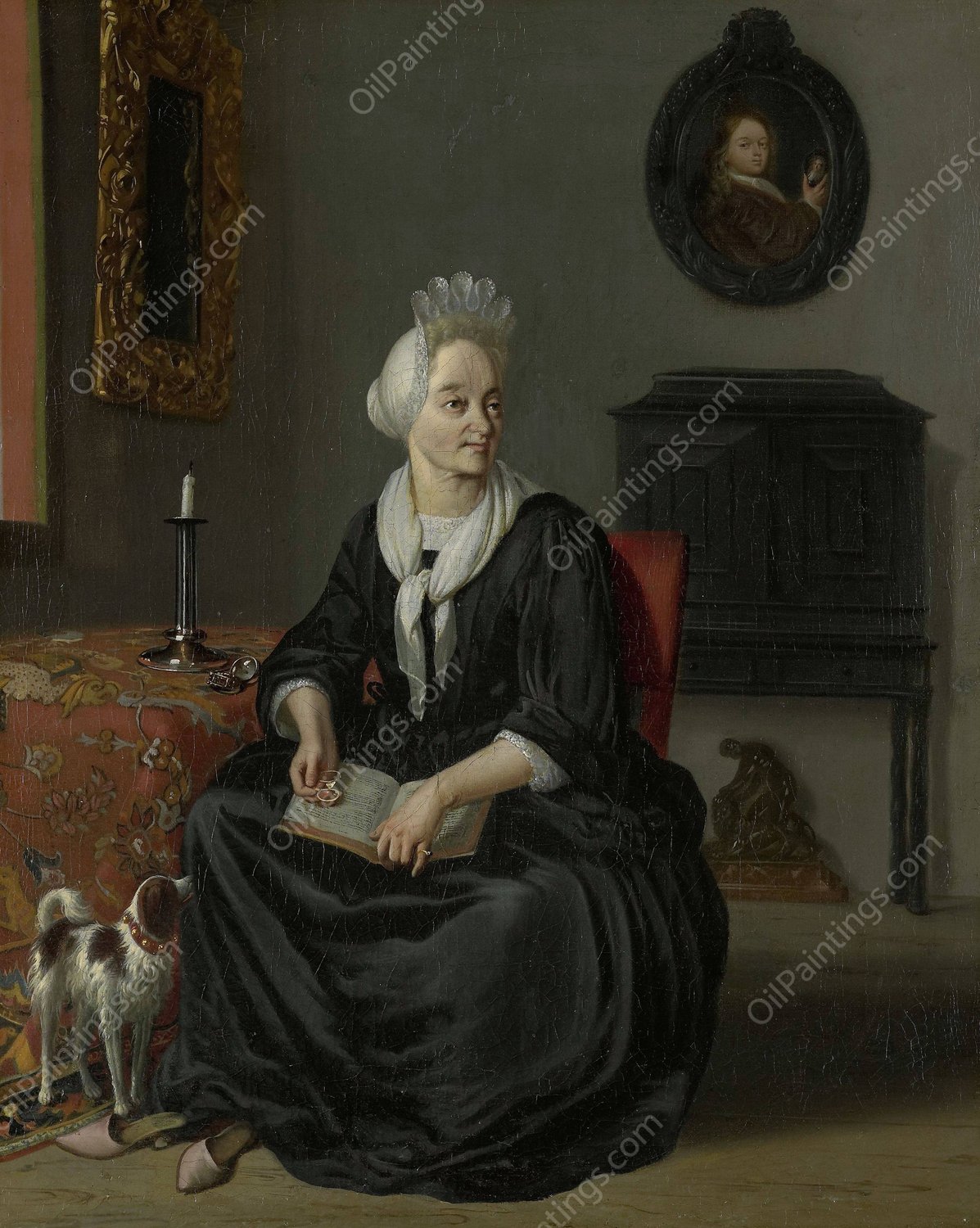 Anna de Hooghe  by Ludolf Bakhuysen - Hand-Painted Oil Painting Reproduction