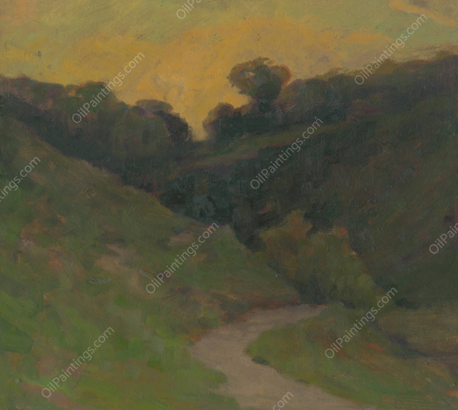 Corner Of A Park  by Ludovit Cordak - Hand-Painted Oil Painting Reproduction