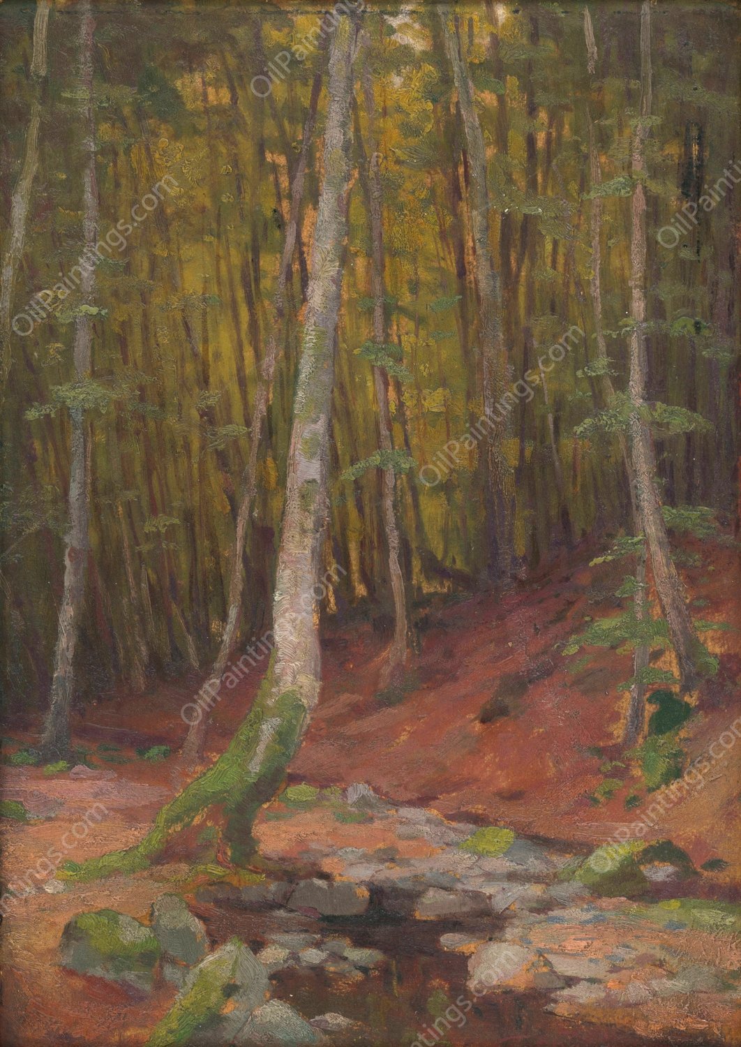 Forest  by Ludovit Cordak - Hand-Painted Oil Painting Reproduction