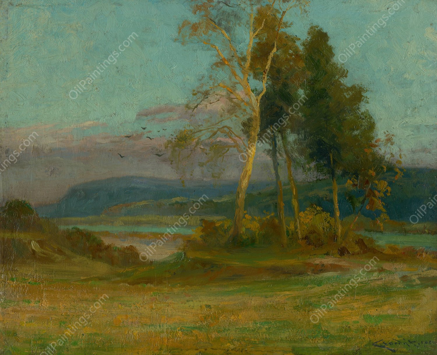 Landscape from Turne  by Ludovit Cordak - Hand-Painted Oil Painting Reproduction