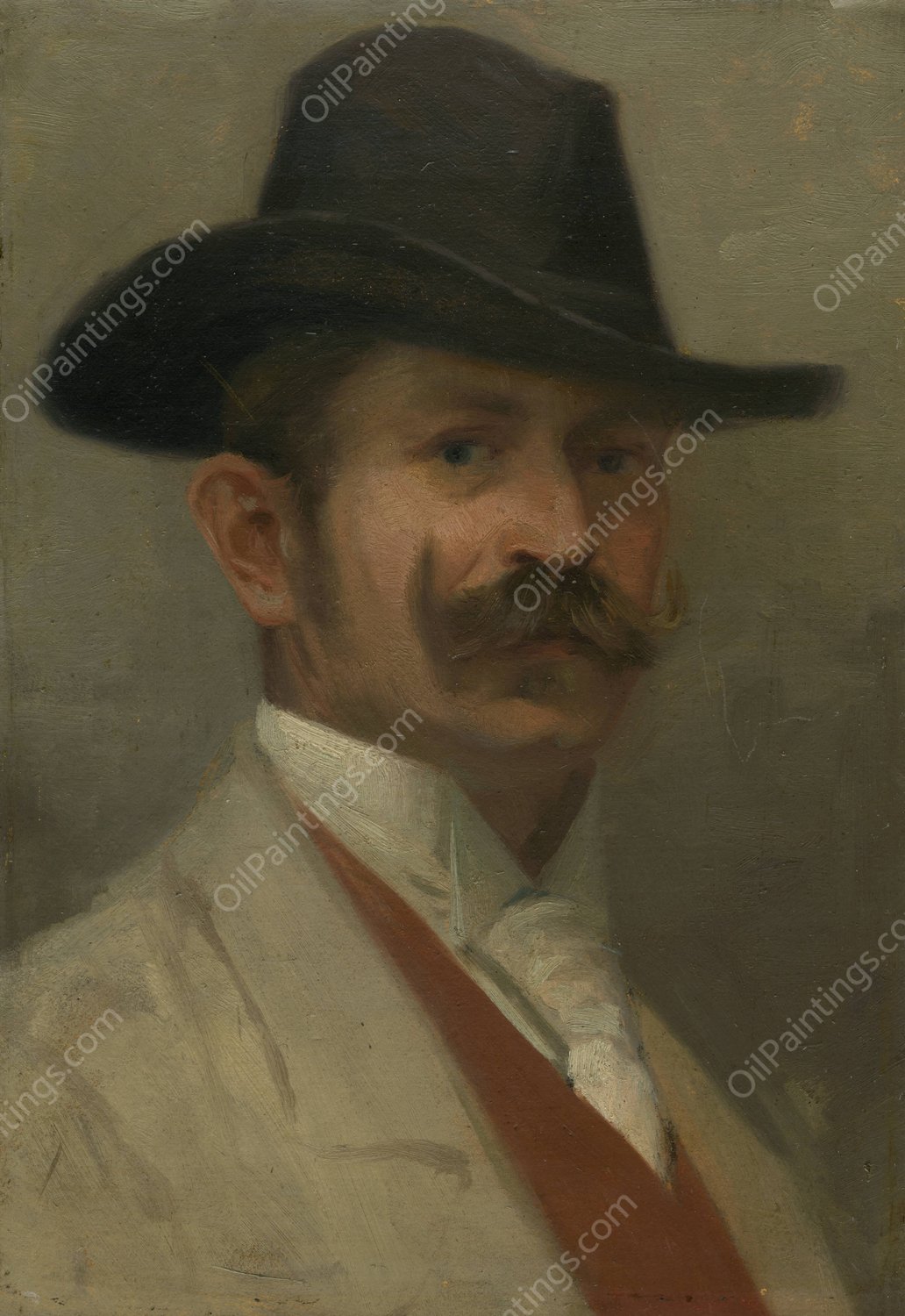 Self portrait  by Ludovit Cordak - Hand-Painted Oil Painting Reproduction