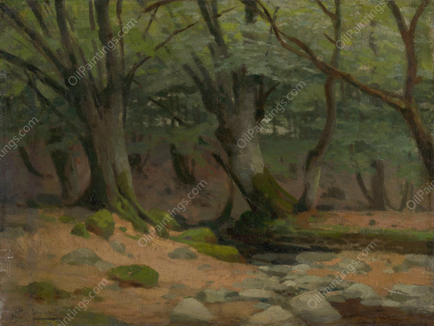 Trees  by Ludovit Cordak - Hand-Painted Oil Painting Reproduction