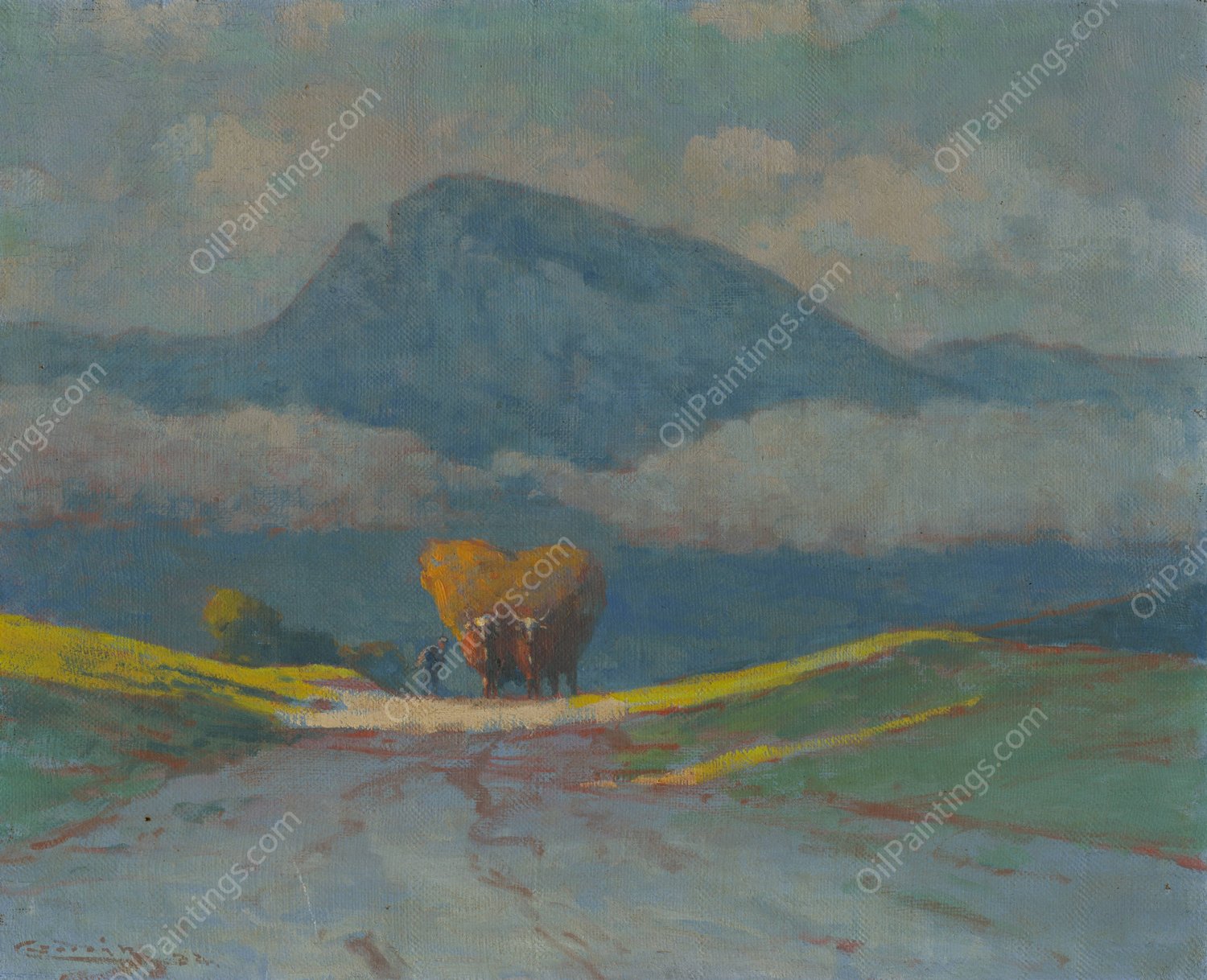 Zvazanie sena  by Ludovit Cordak - Hand-Painted Oil Painting Reproduction