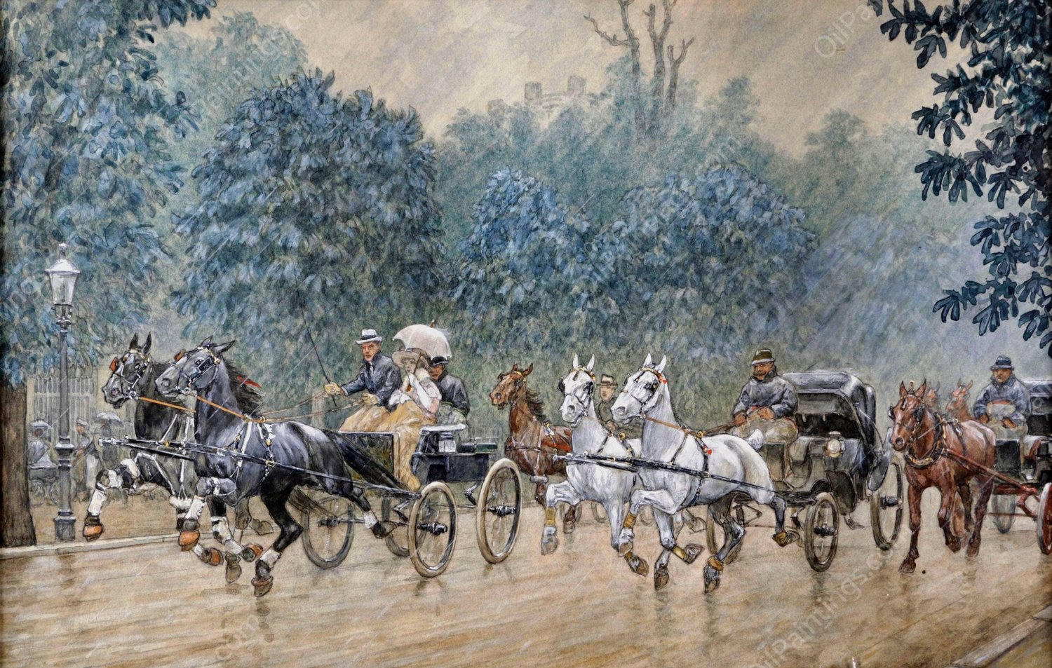 Eine fatale uberraschung by Ludwig Koch - Hand-Painted Oil Painting Reproduction