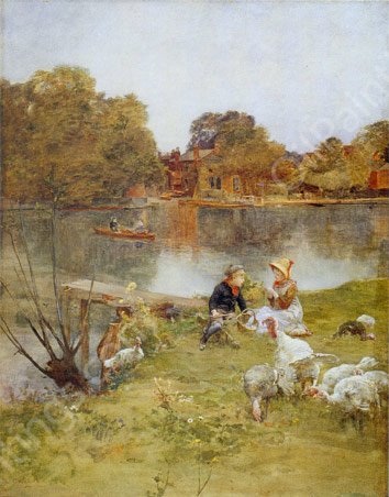 I Guardiani de Tacchini by Luigi Chialiva - Hand-Painted Oil Painting Reproduction