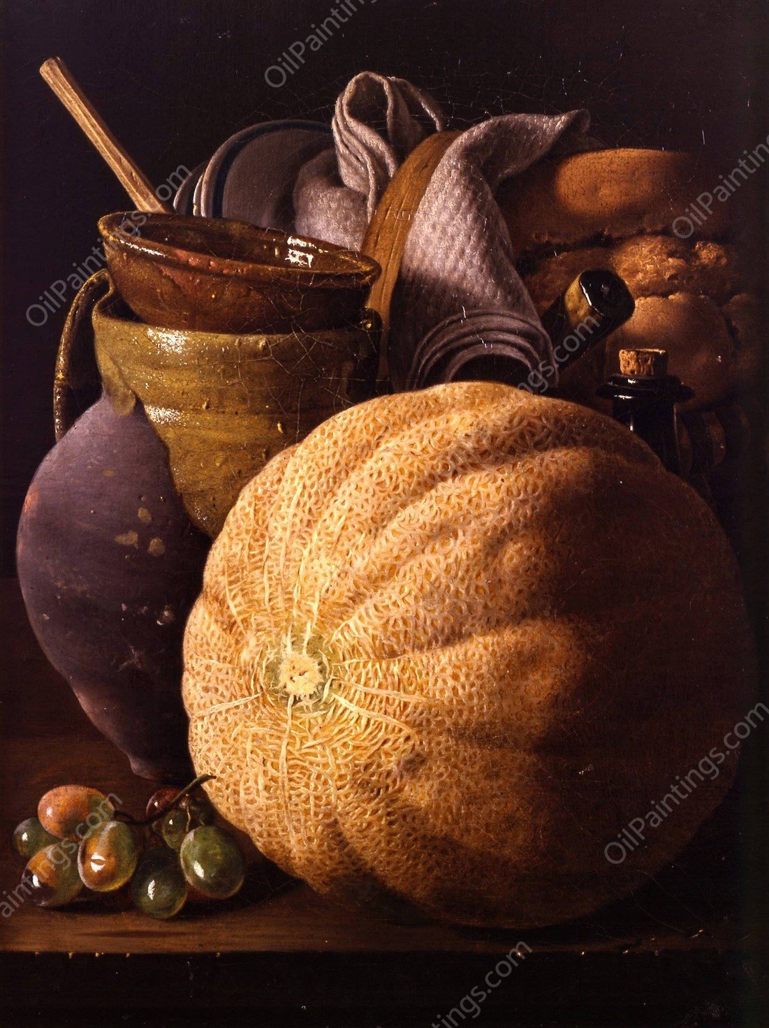 Still Life  by Luis Melendez - Hand-Painted Oil Painting Reproduction