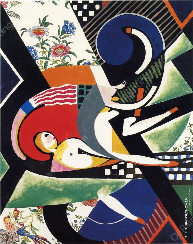 The Thundershower by Lyman H. Sayen - Hand-Painted Oil Painting Reproduction