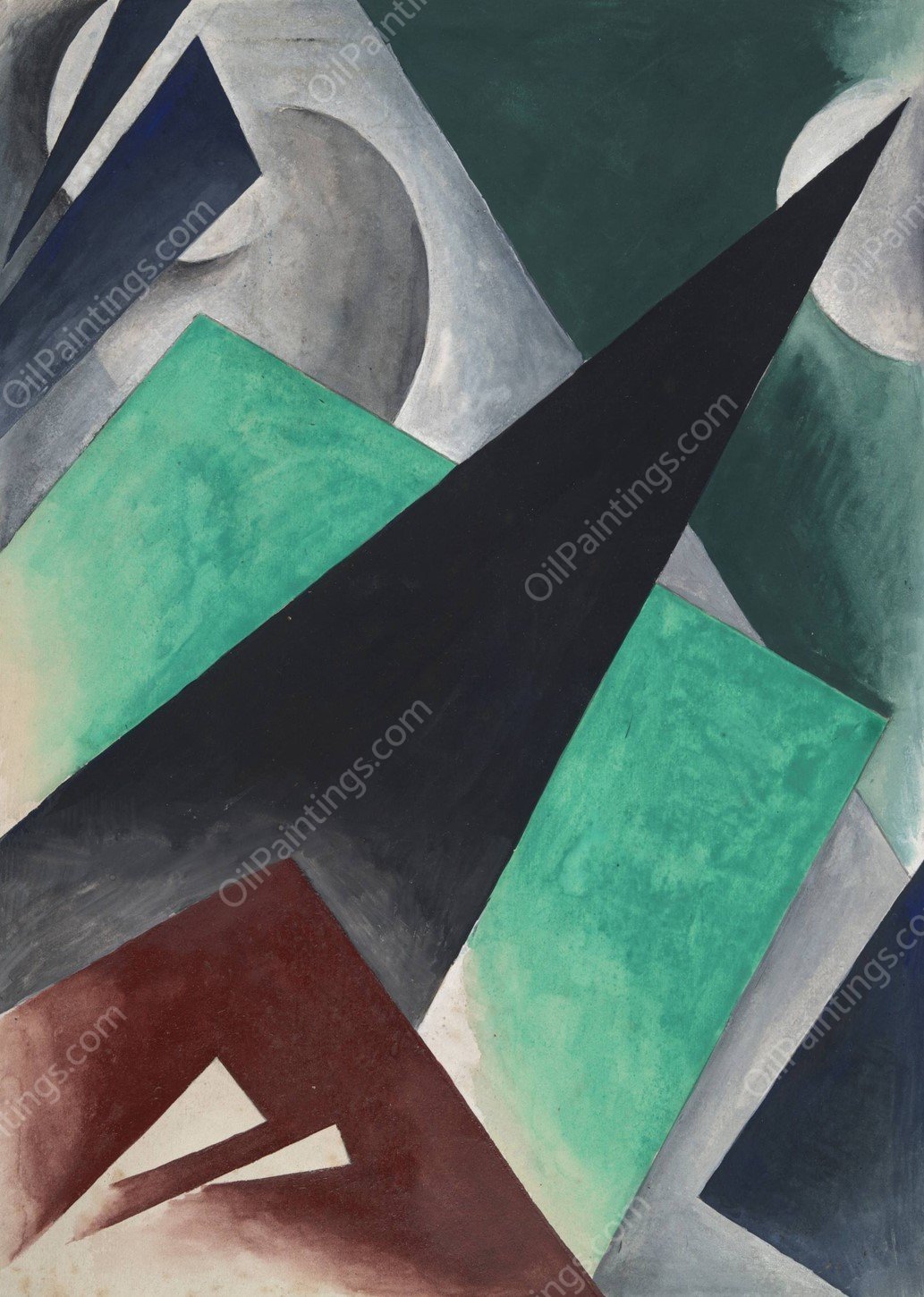 Painterly Architectonic  by Lyubov Popova - Hand-Painted Oil Painting Reproduction