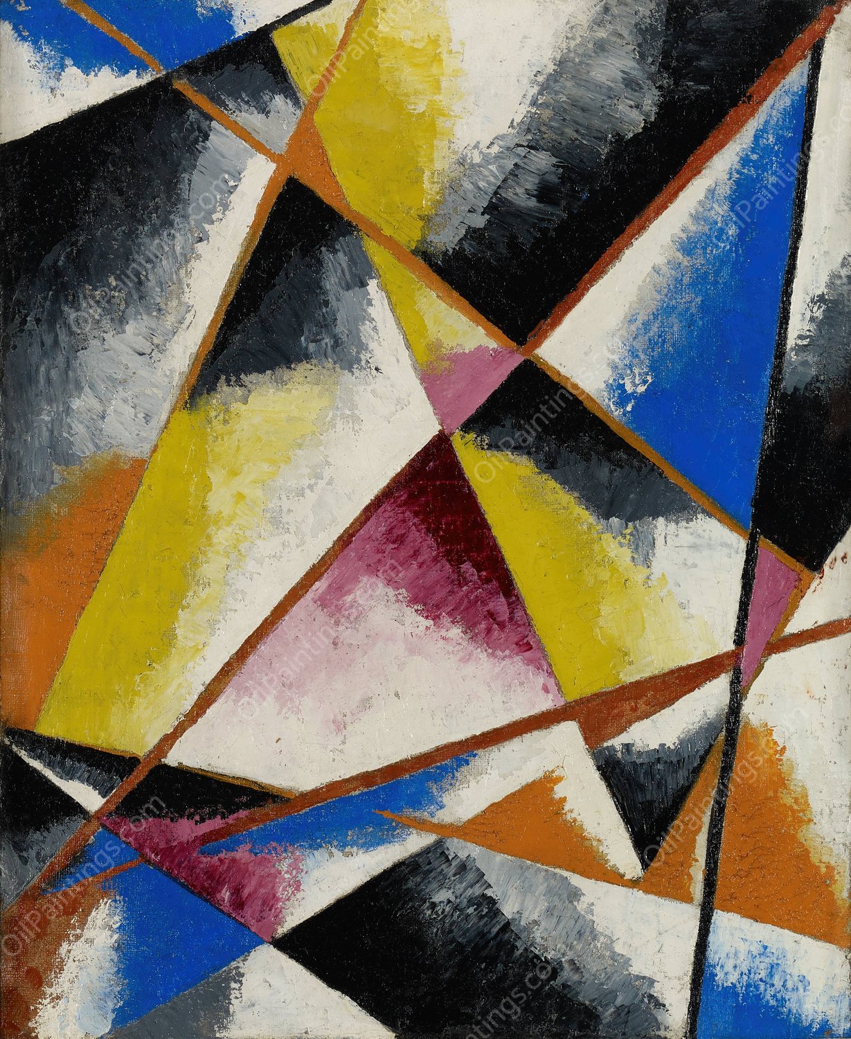 Untitled Compositions  by Lyubov Popova - Hand-Painted Oil Painting Reproduction