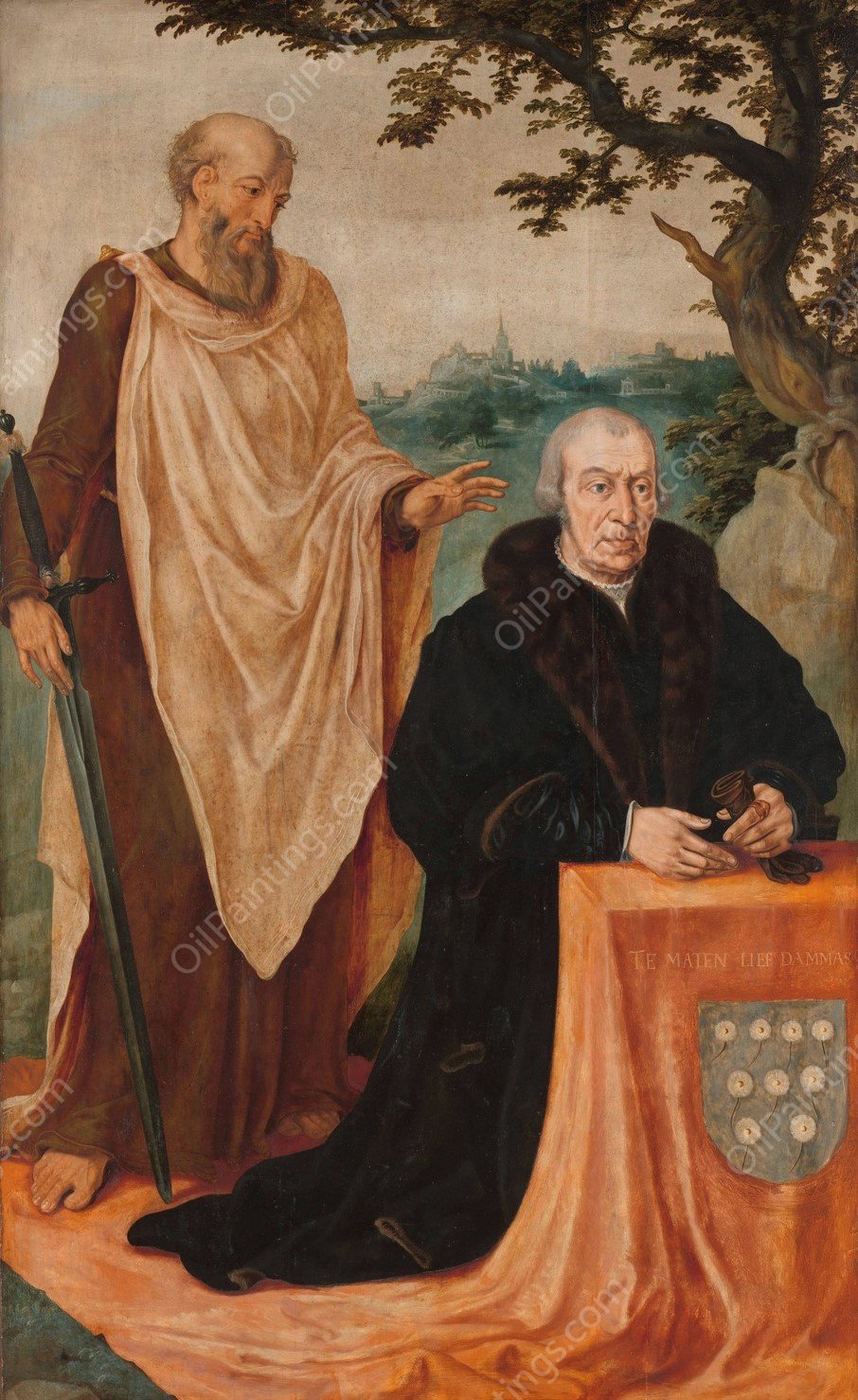 Sibylla Erythrea  by Maarten Van Heemskerck - Hand-Painted Oil Painting Reproduction