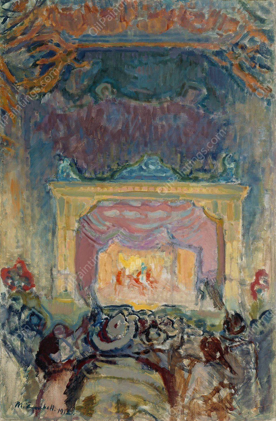 The Variety Theatre in Paris  by Magnus Enckell - Hand-Painted Oil Painting Reproduction