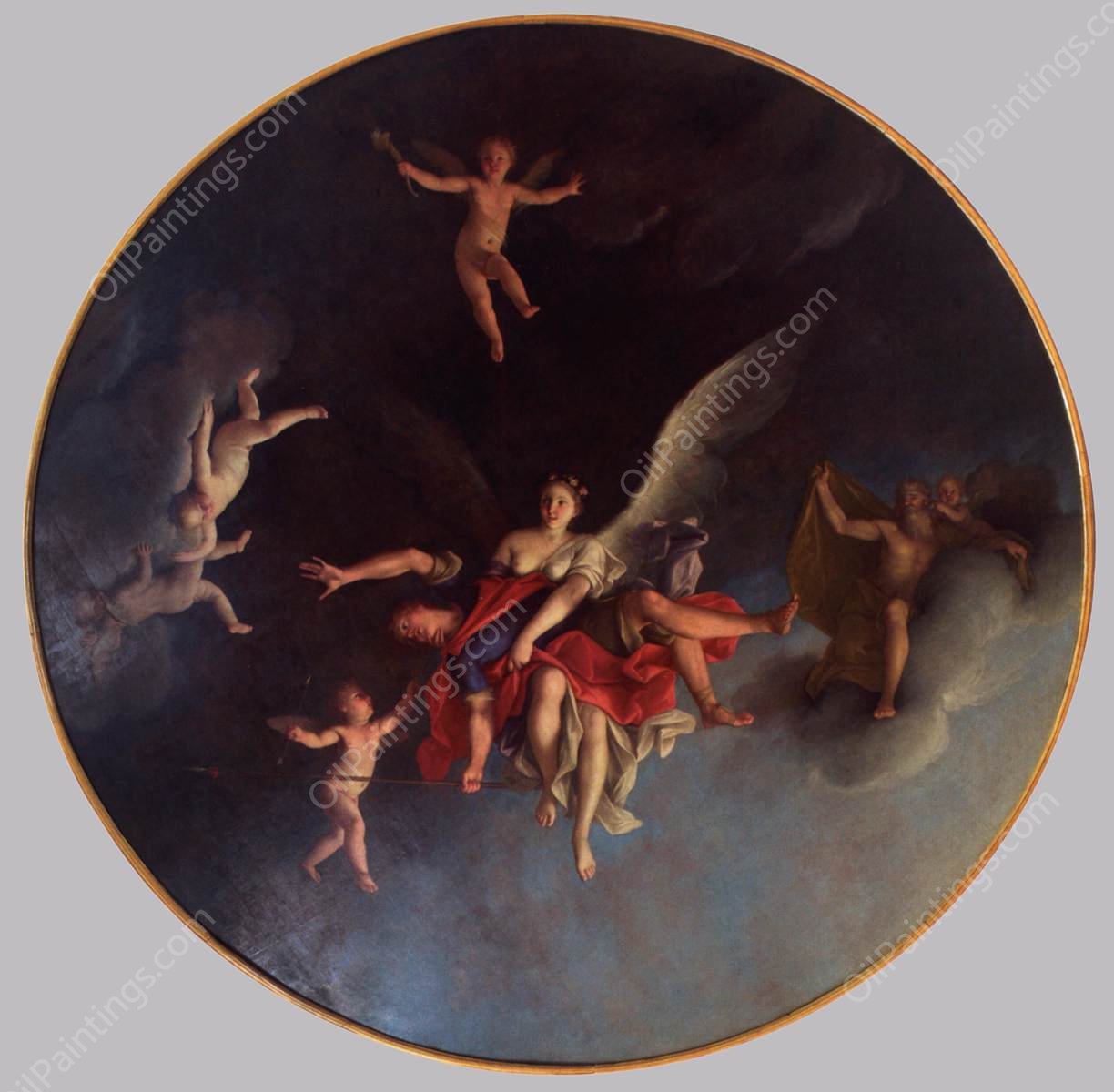 Aurora Abducting Cephalus by Marcantonio Franceschini - Hand-Painted Oil Painting Reproduction