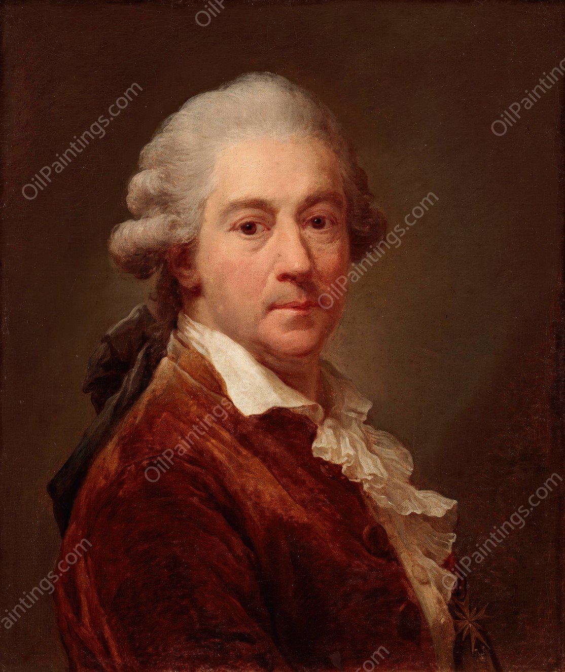 Self-portrait in a tailcoat  by Marcello Bacciarelli - Hand-Painted Oil Painting Reproduction