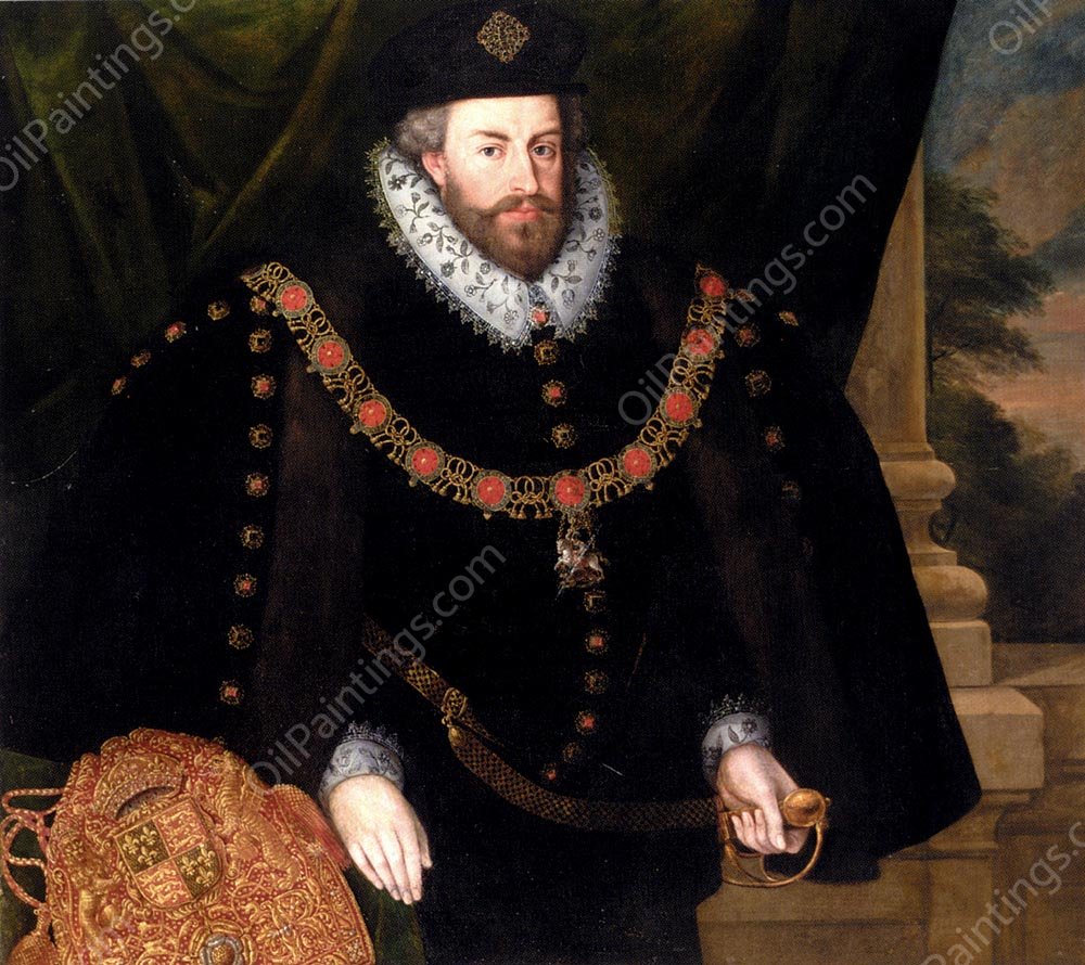 Portrait Of Sir Christopher Hatton by Marcus Gheeraerts The Younger - Hand-Painted Oil Painting Reproduction