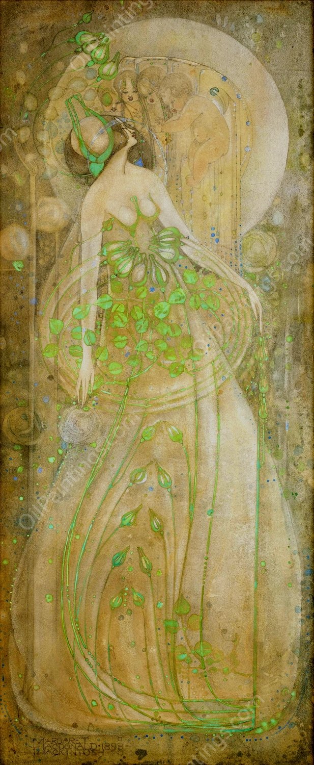 Junirosen  by Margaret Macdonald-Mackintosh - Hand-Painted Oil Painting Reproduction