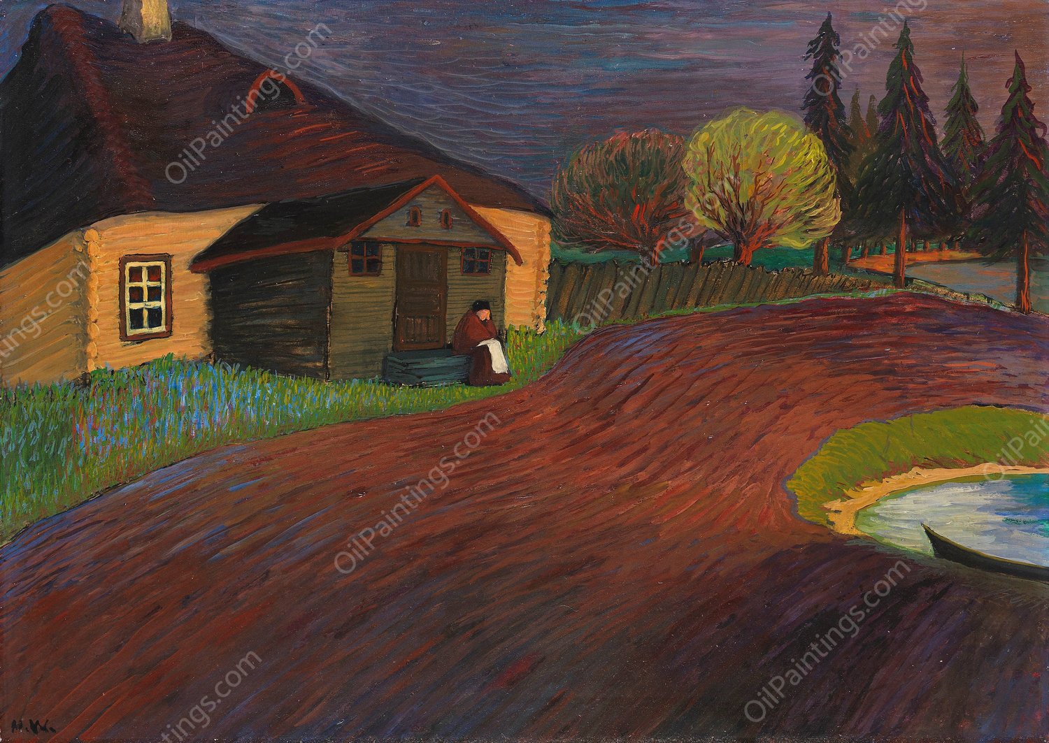 Souvenir  by Marianne Von Werefkin - Hand-Painted Oil Painting Reproduction