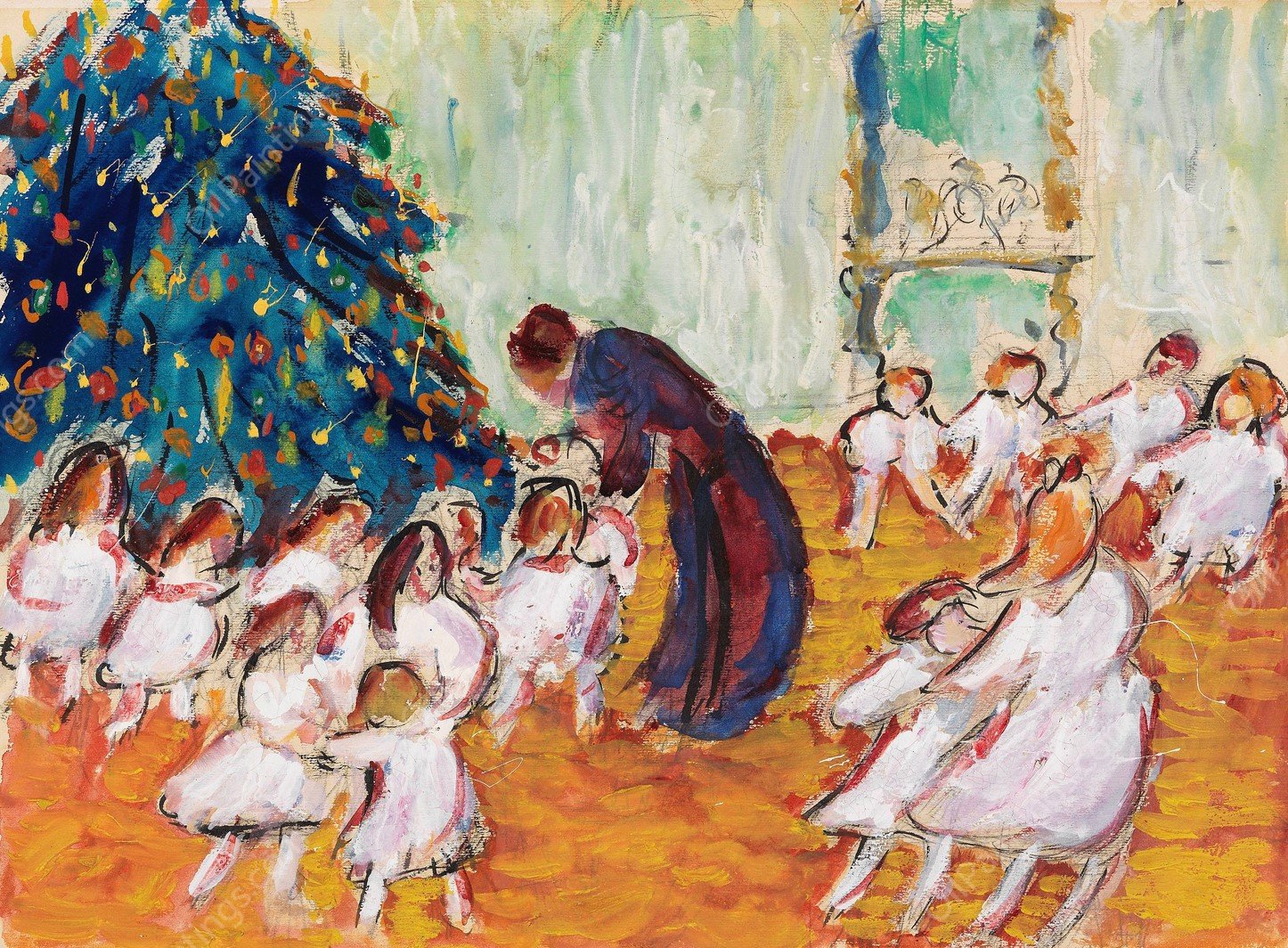 Weihnachtsbaum  by Marianne Von Werefkin - Hand-Painted Oil Painting Reproduction