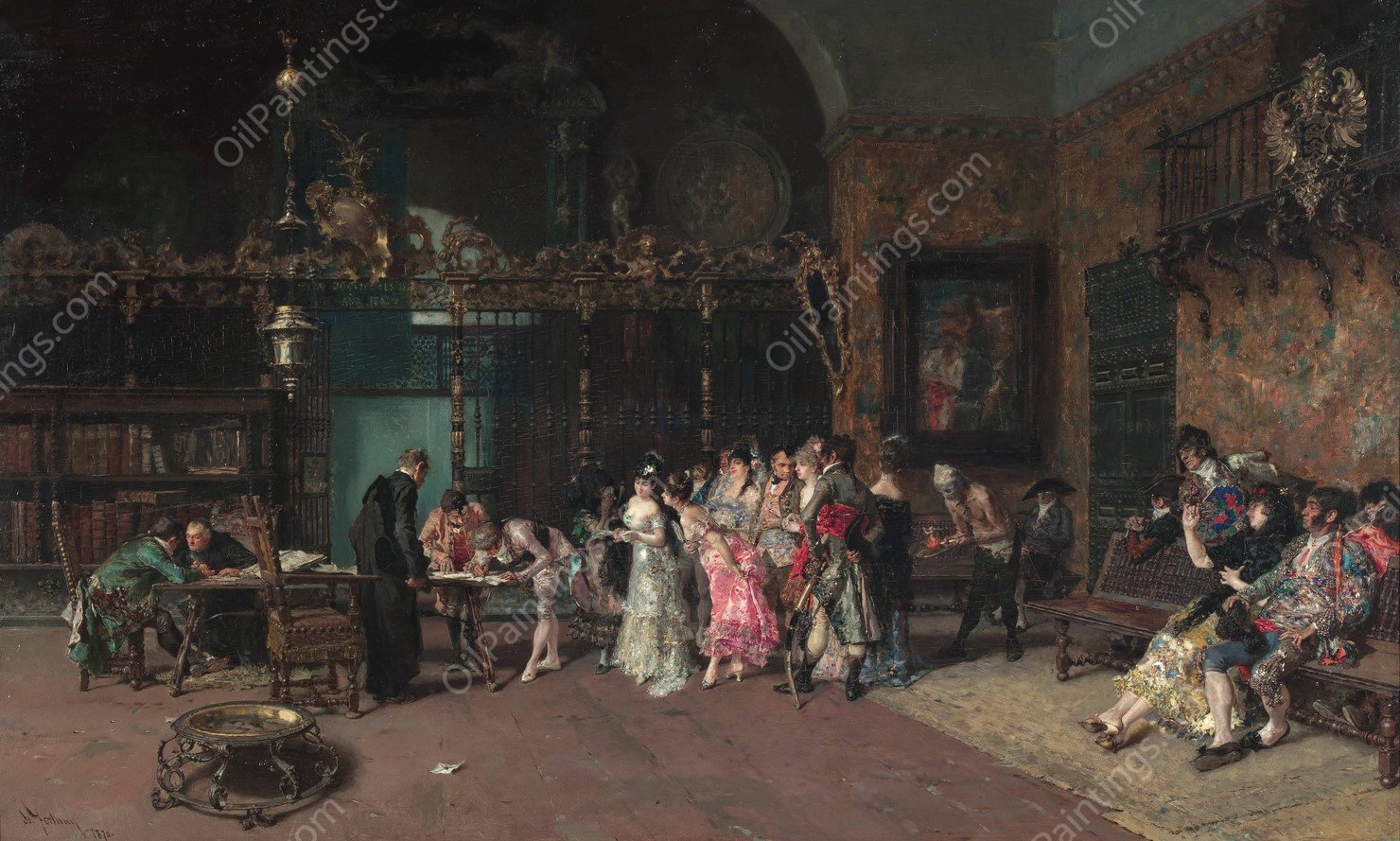 The Spanish Wedding  by Mariano Fortuny Marsal - Hand-Painted Oil Painting Reproduction