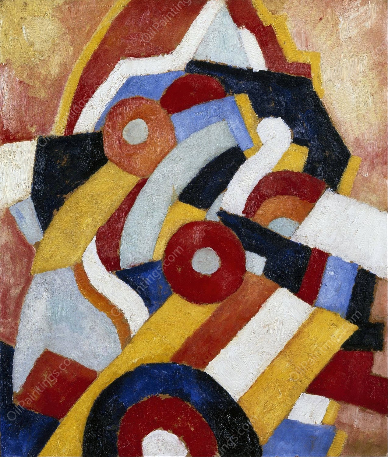 Abstraction  by Marsden Hartley - Hand-Painted Oil Painting Reproduction