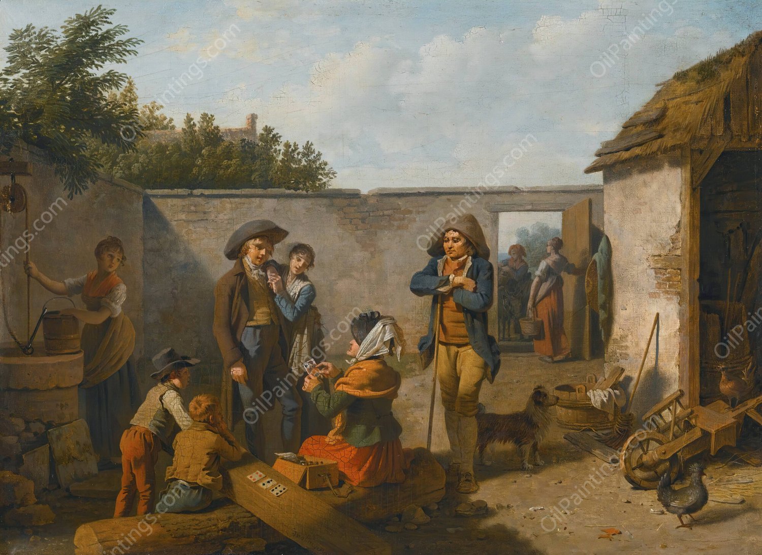 The Fortune Teller by Martin Drolling - Hand-Painted Oil Painting Reproduction