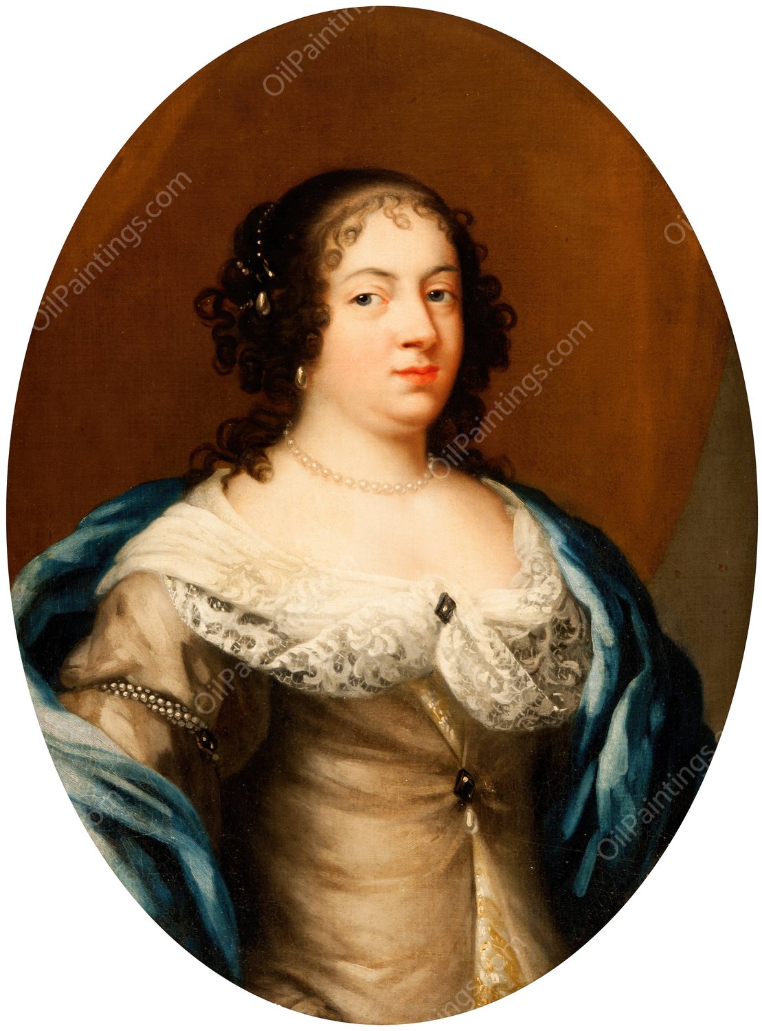 Portrait of a Lady by Martin Mytens - Hand-Painted Oil Painting Reproduction