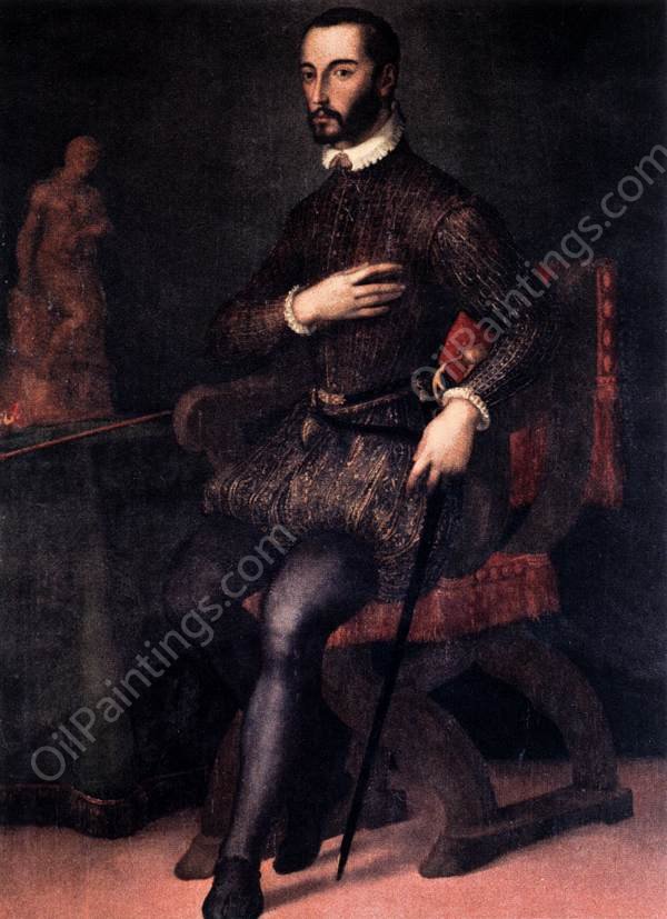 Portrait of Francesco I de' Medici by Maso Da San Friano - Hand-Painted Oil Painting Reproduction