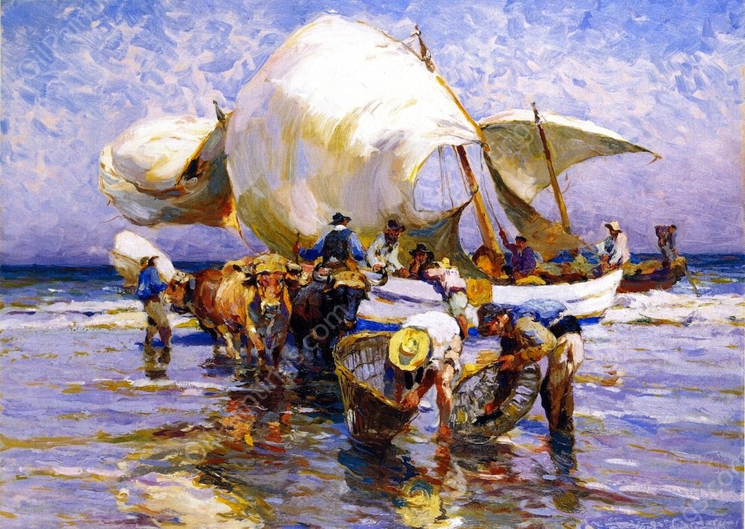 Valencia by Mathias J Alten - Hand-Painted Oil Painting Reproduction