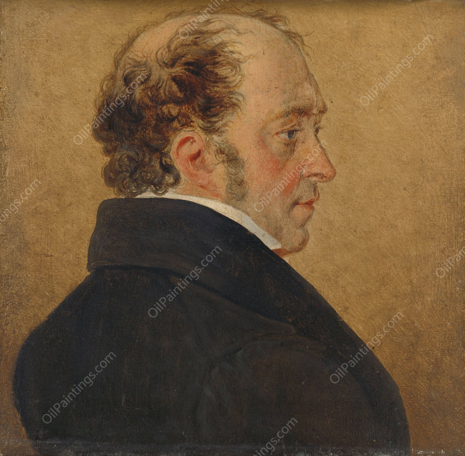 Self-Portrait  by Mattheus Ignatius Van Bree - Hand-Painted Oil Painting Reproduction