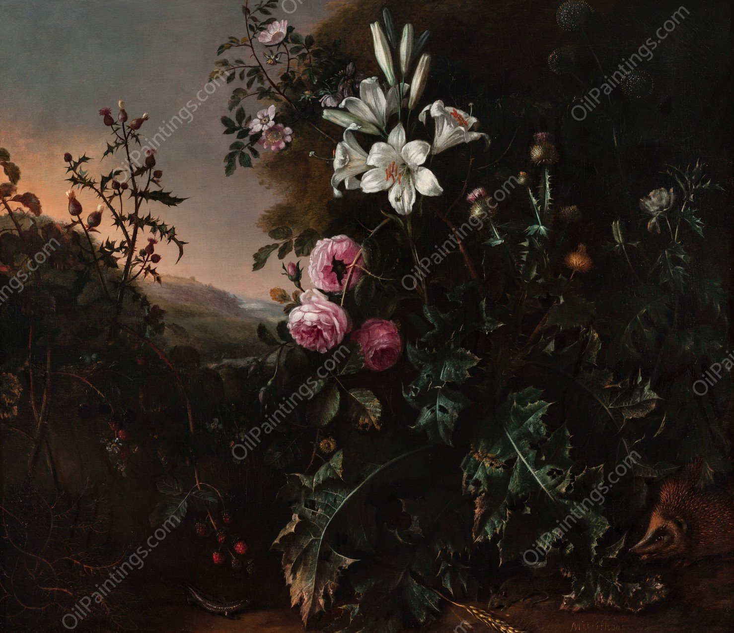 Still Life  by Matthias Withoos - Hand-Painted Oil Painting Reproduction