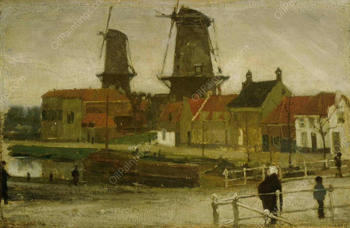 A Corner of the Hague by Matthijs Maris - Hand-Painted Oil Painting Reproduction
