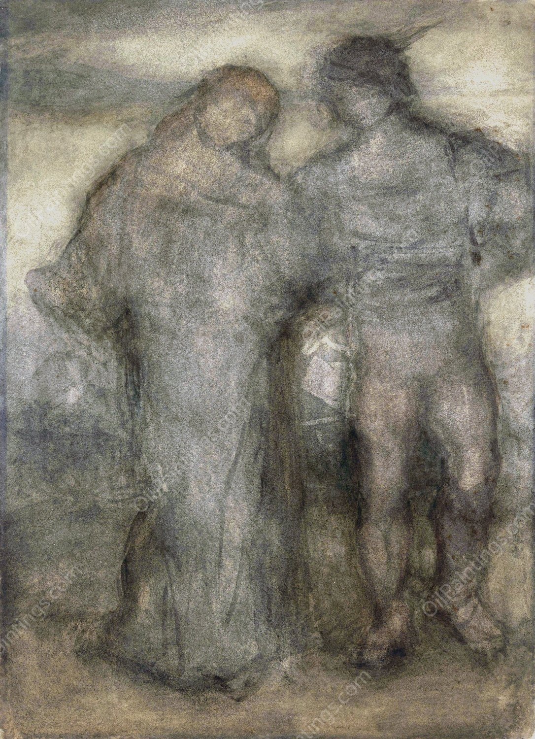 Jeugdig paar  by Matthijs Maris - Hand-Painted Oil Painting Reproduction