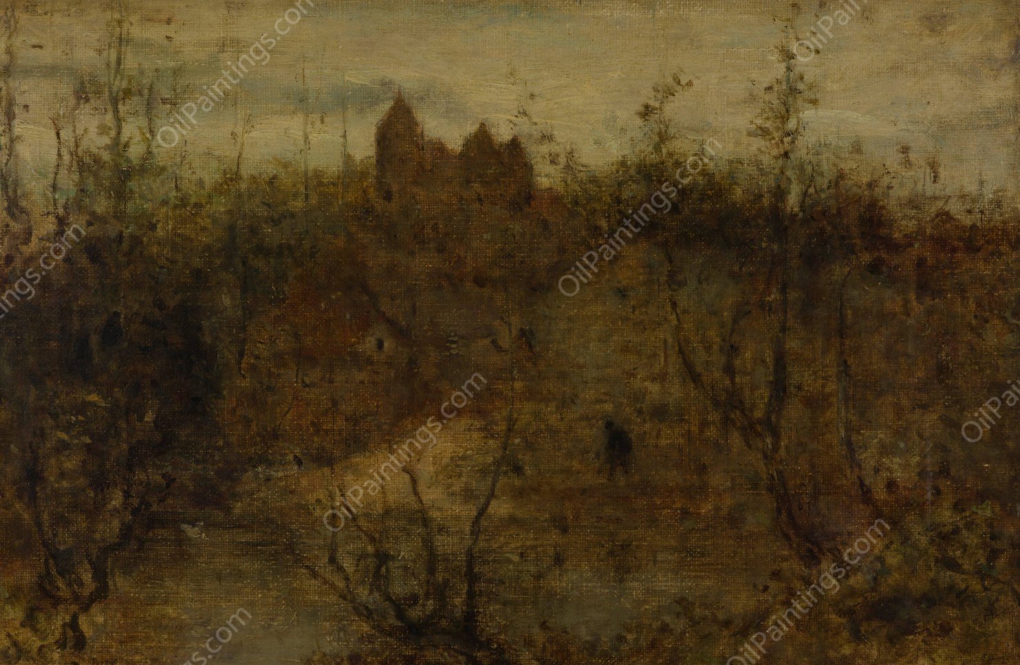 The Enchanted Castle by Matthijs Maris - Hand-Painted Oil Painting Reproduction