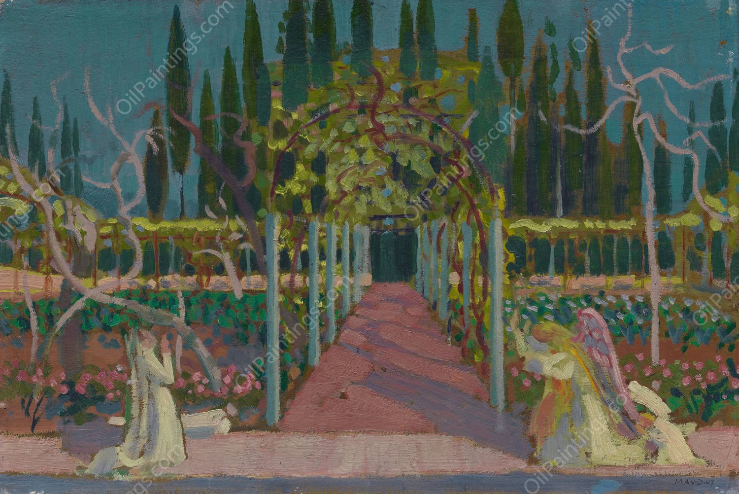 Annunciation  by Maurice Denis - Hand-Painted Oil Painting Reproduction