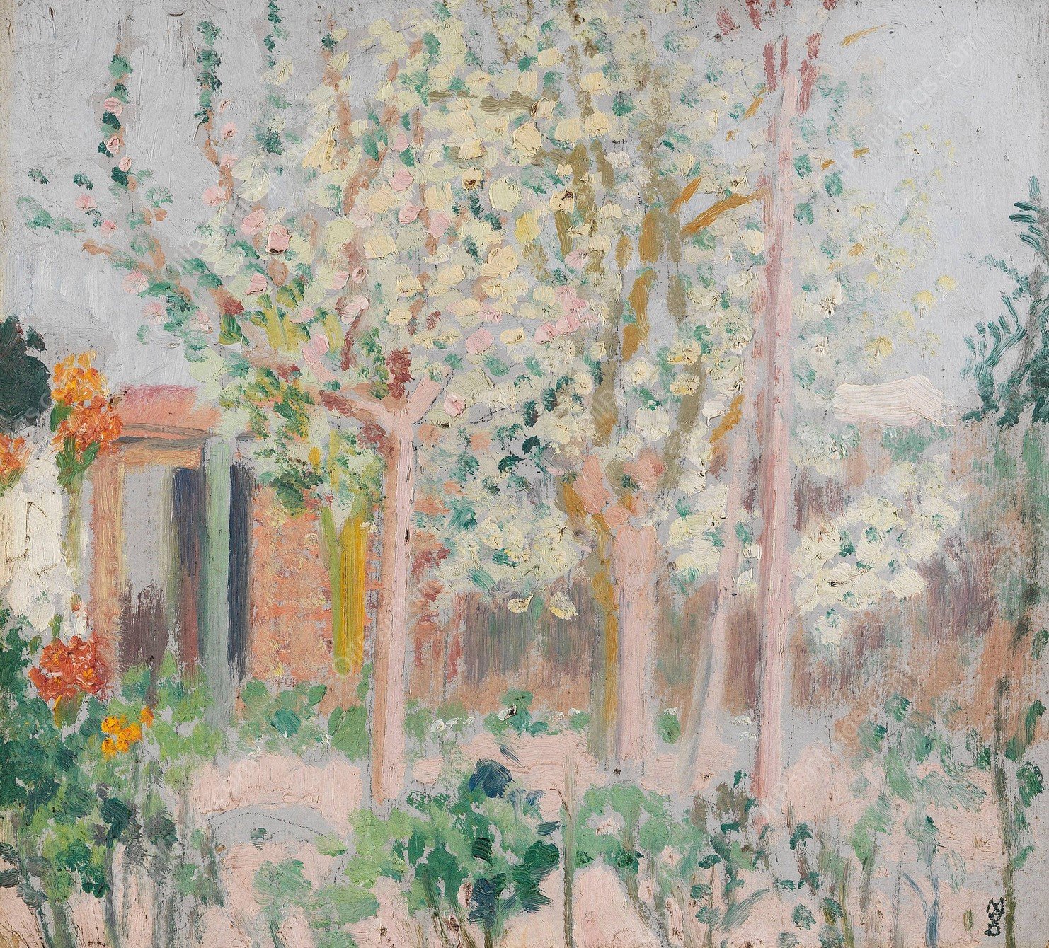 Bouquet d'arbres en fleurs  by Maurice Denis - Hand-Painted Oil Painting Reproduction