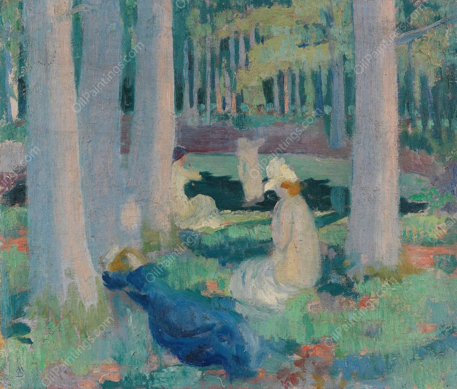 Dans la Foret  by Maurice Denis - Hand-Painted Oil Painting Reproduction