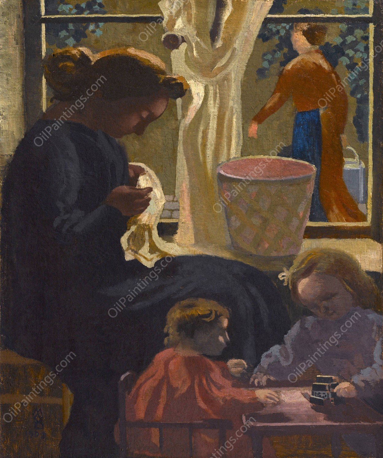Intimite ou Ravaudeuse a la fenetre  by Maurice Denis - Hand-Painted Oil Painting Reproduction